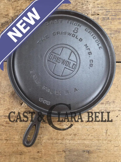 Mint condtion! 1920’s Griswold #8 Round Griddle 608. Collector grade and wonderful daily user! Griddle
