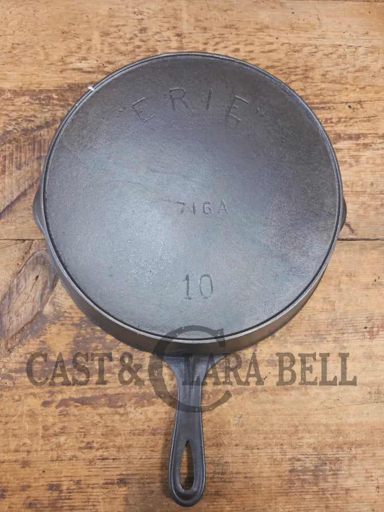 Mint! HTF 1890’s Third Series Erie (Griswold) #10 Cast Iron Skillet 716 A - Skillet