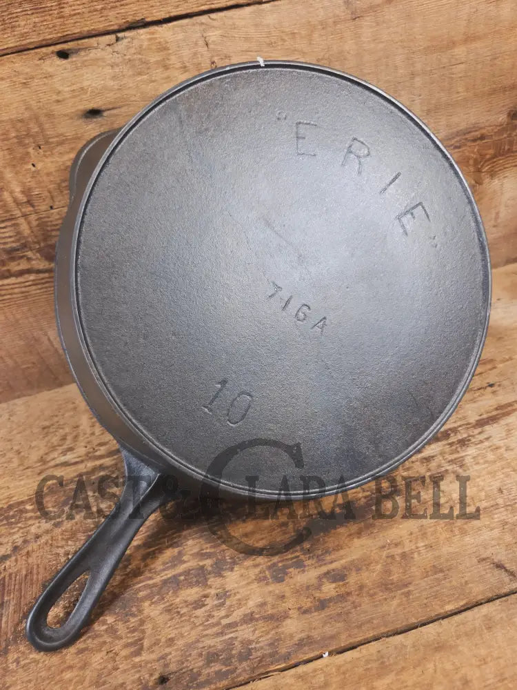 Mint! HTF 1890’s Third Series Erie (Griswold) #10 Cast Iron Skillet 716 A - Skillet
