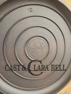 MONSTER! Very Hard to Find Griswold No. 12 Cast Iron Low Dome Skillet Lid with Large Block Logo #472 Skillet