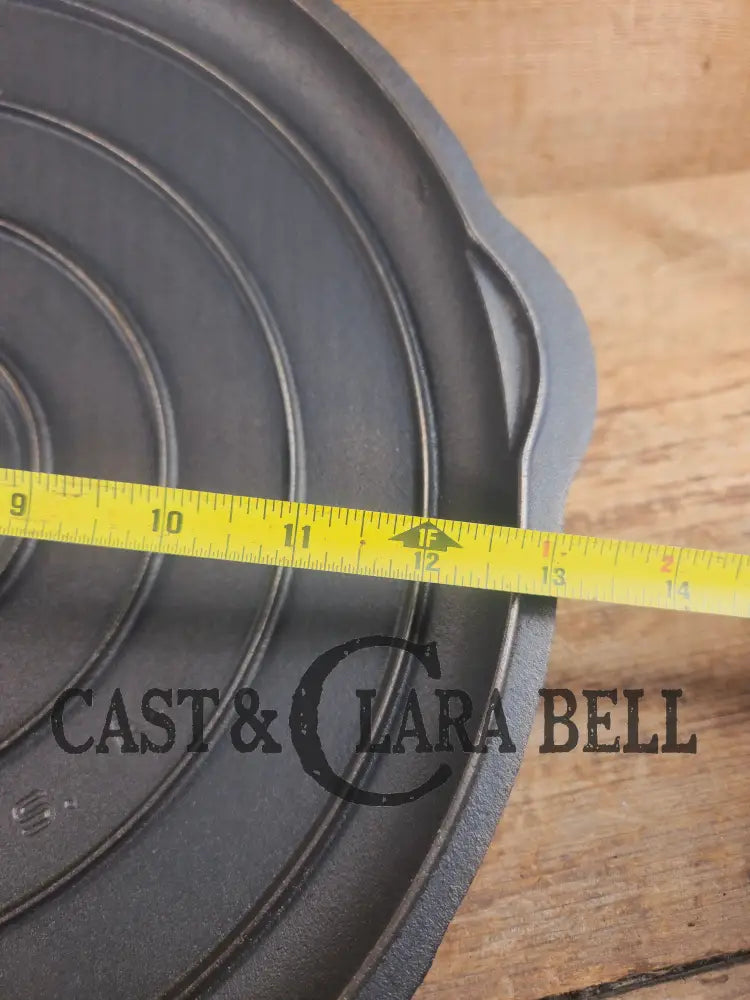 MONSTER! Very Hard to Find Griswold No. 12 Cast Iron Low Dome Skillet Lid with Large Block Logo #472 Skillet