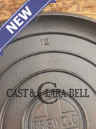 MONSTER! Very Hard to Find Griswold No. 12 Cast Iron Low Dome Skillet Lid with Large Block Logo #472 Skillet