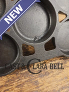 Most rare variation (Rarity 6) Fully Marked Griswold No. 1 Gem Pan Block Logo 11 cup p/n 940. This piece is flat out