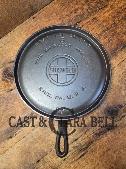 Must Have! 1920’S Griswold #8 Round Griddle 608 A. Makes Great Grilled Cheese And Quesadillas!