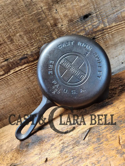 Must Have! 1930’S Griswold #3 Cast Iron Egg Skillet With Large Block Logo 709 A