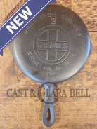 Must have egg skillet! Griswold #3 Skillet with Large Block Logo 709 - Skillet