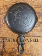 Must have egg skillet! Griswold #3 Skillet with Large Block Logo 709 B Skillet