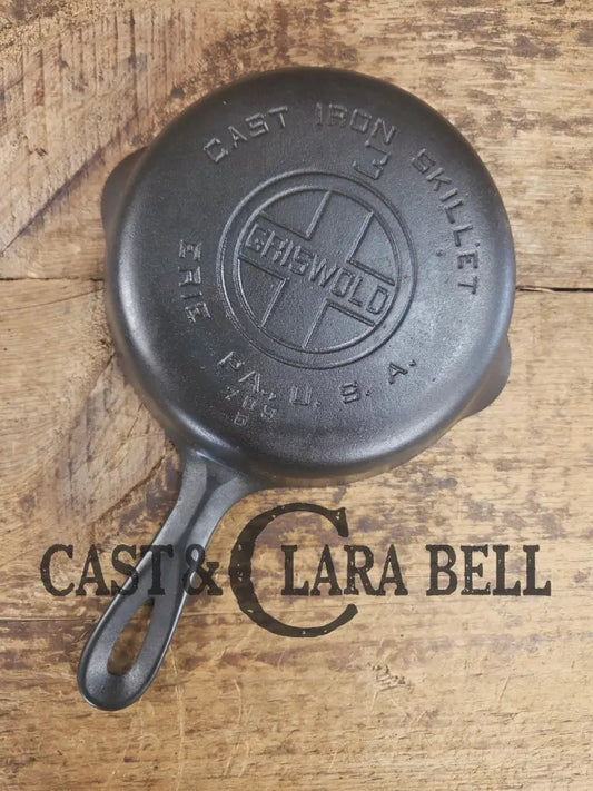 Must have egg skillet! Griswold #3 Skillet with Large Block Logo 709 B. Skillet