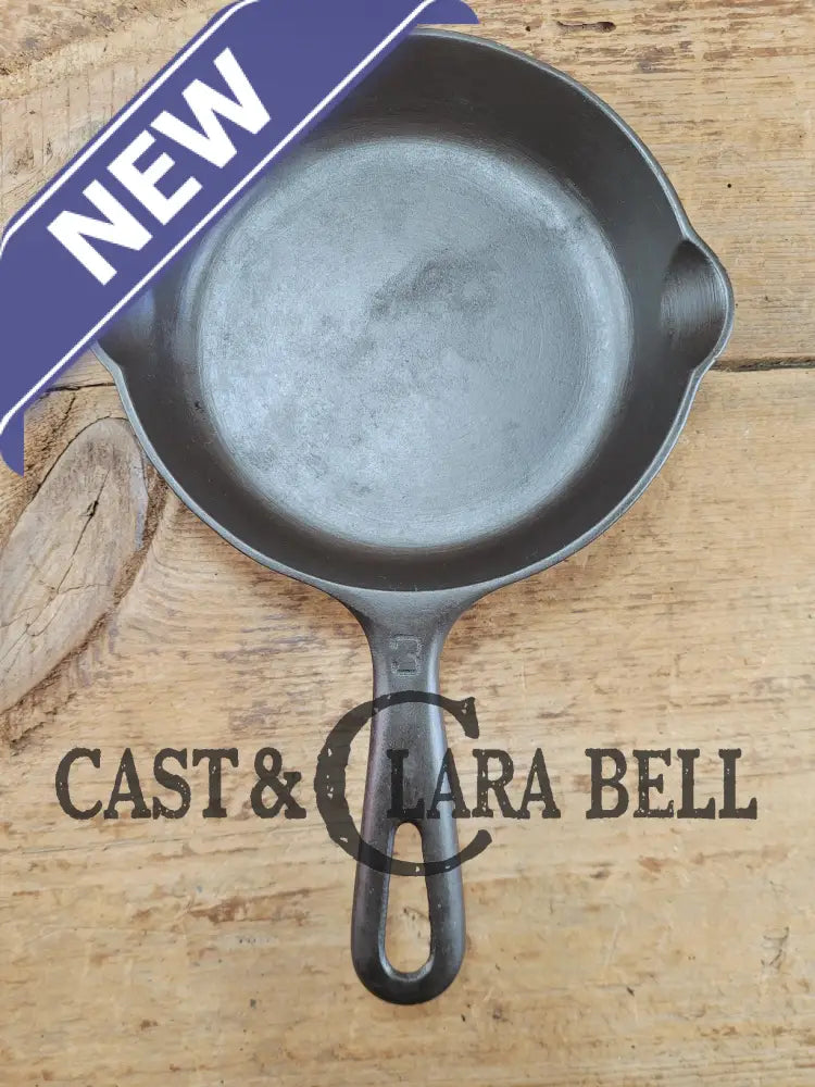 Must Have Egg skillet! Griswold No. 3 Skillet with Small Block Logo Erie PA 709 H DASH. Restored and Ready to Use!