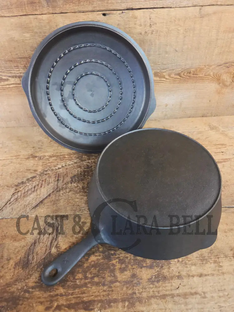 Must Have in the kitchen! Wagner #8 Deep Chicken Fryer with Sawtooth Lid - Skillet
