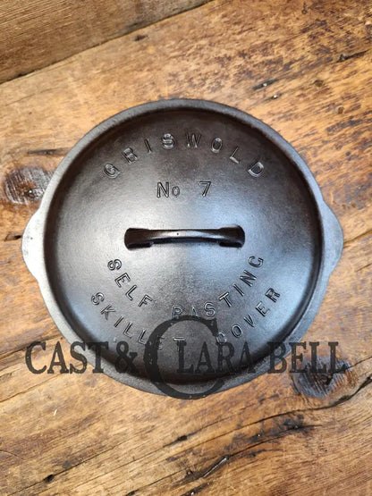 Need A Lid? 1920’S Griswold #7 Fully Market Low Skillet Lid 467. Beautiful Condition Gorgeous Piece!