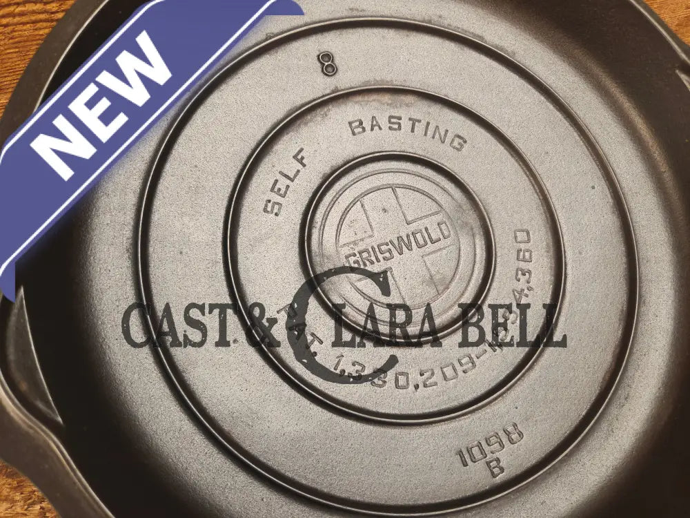 Need a lid? 1940’s Griswold No. 8 Skillet Lid with Raised Letter Small Block Logo 1098 B Skillet
