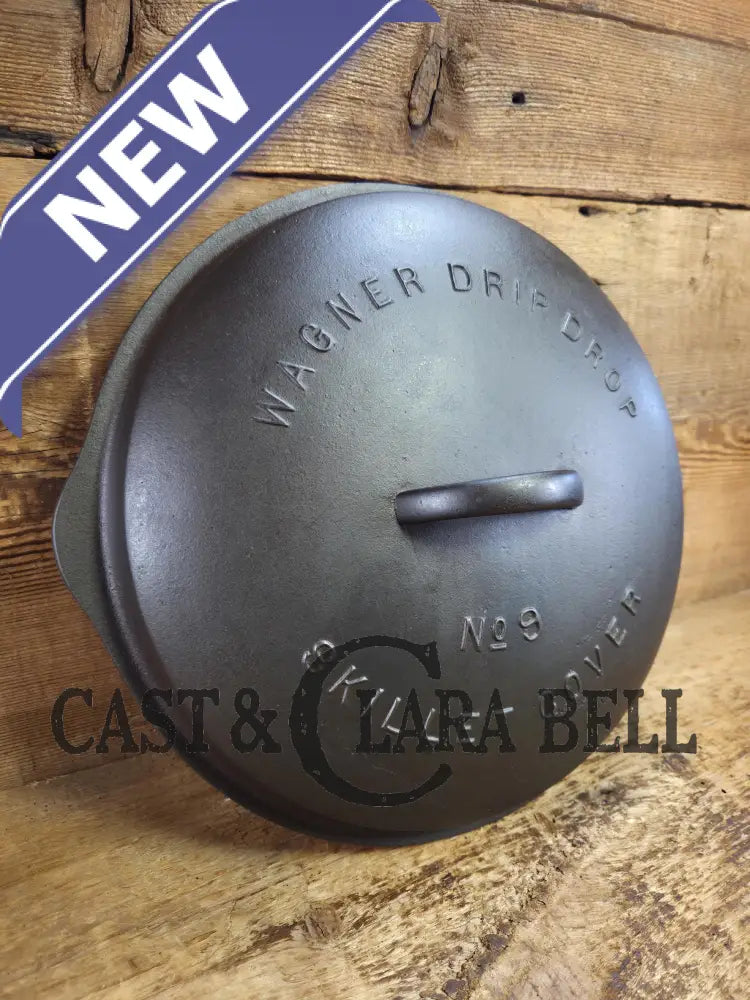 Need a lid for your #9 Wagner Skillet? Harder to find #9A Fully Marked Wagner Skillet Lid 1098. Raised letter Drip Drop