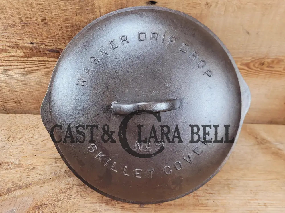Need a lid for your #9 Wagner Skillet? Harder to find #9A Fully Marked Wagner Skillet Lid 1098A. Raised letter Drip