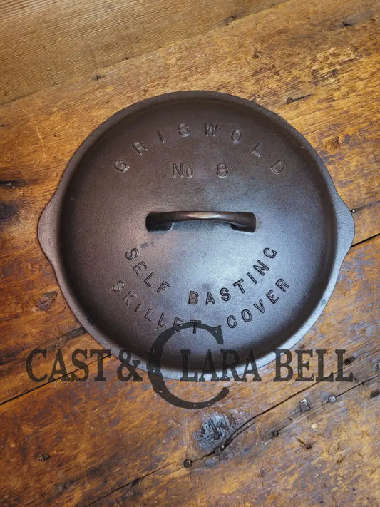 Need A Lid Griswold Block Logo No. 8 Low Dome Self Basting Skillet Cover #468.