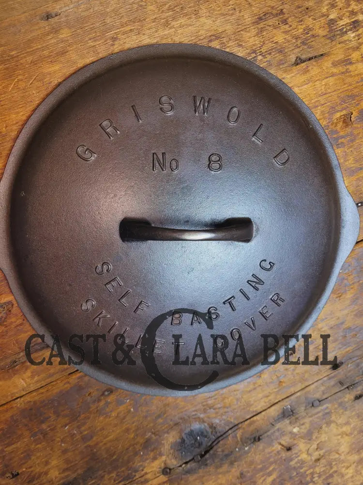 Need A Lid Griswold Block Logo No. 8 Low Dome Self Basting Skillet Cover #468.