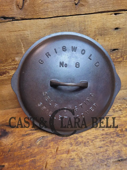 Need A Lid Griswold Block Logo No. 8 Low Dome Self Basting Skillet Cover #468.