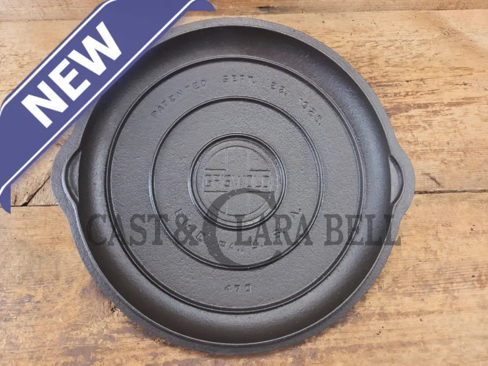 Need a lid? Hard to find 1920’s Griswold No. 10 Skillet Lid with Large Block Logo 470 - Skillet
