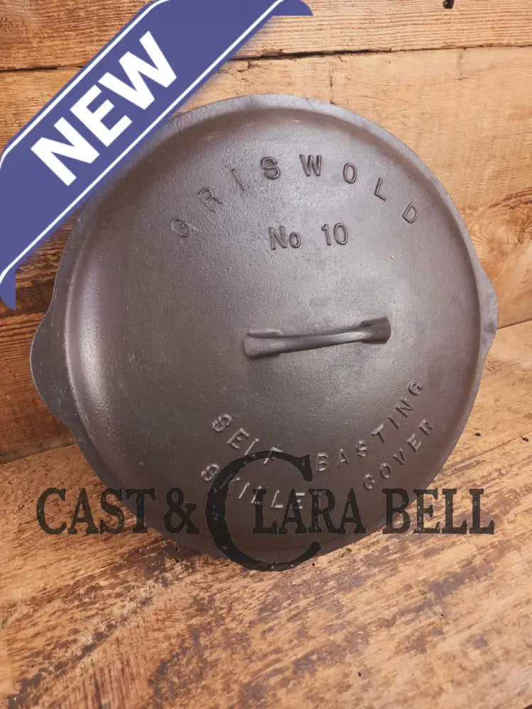 Need a lid? Hard to find 1920’s Griswold No. 10 Skillet Lid with Large Block Logo 470 Skillet