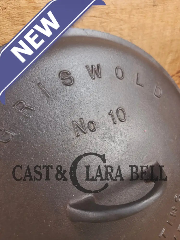 Need a lid? Hard to find 1920’s Griswold No. 10 Skillet Lid with Large Block Logo 470 Skillet