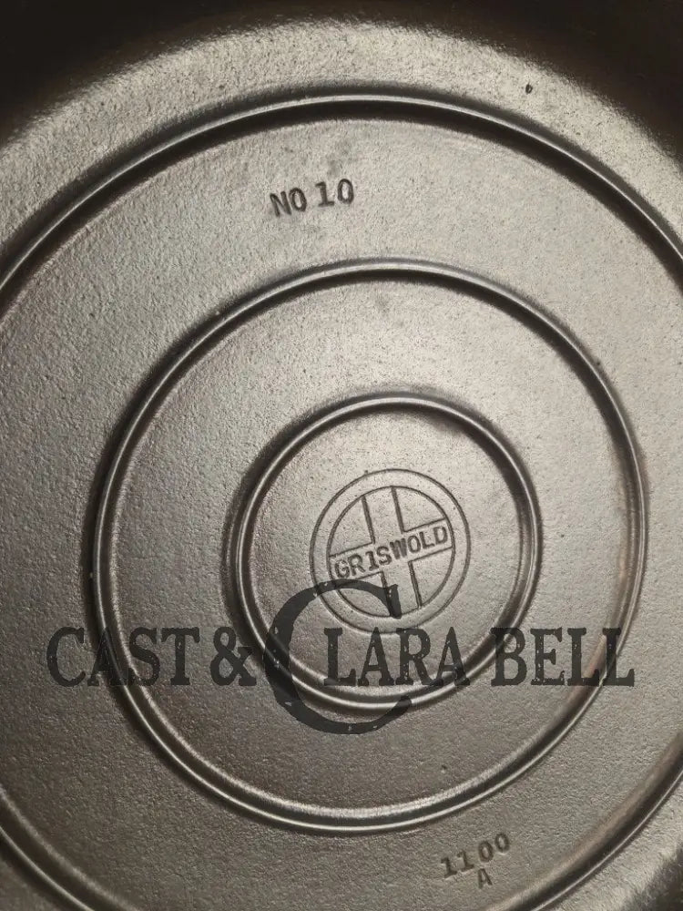Need a lid? Hard to find 1940’s Griswold No. 10 Skillet Lid with Small Block Logo 1100 Skillet