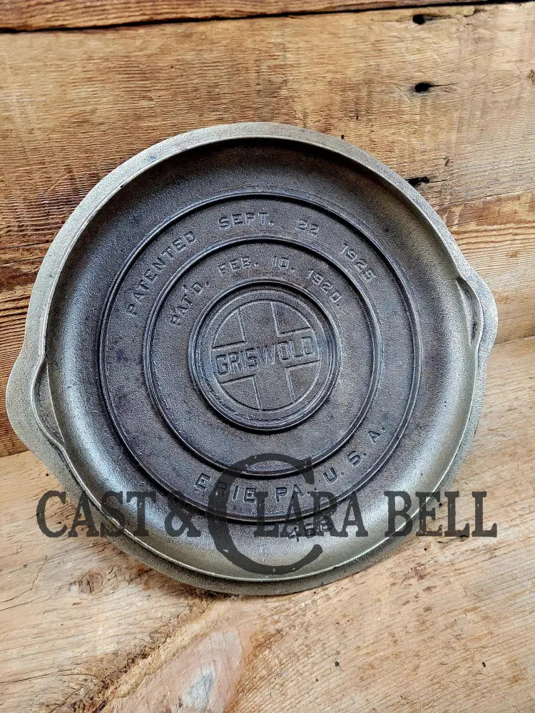 Need A Lid? Plated Griswold Block Logo No. 8 Low Dome Self Basting Skillet Cover #468.