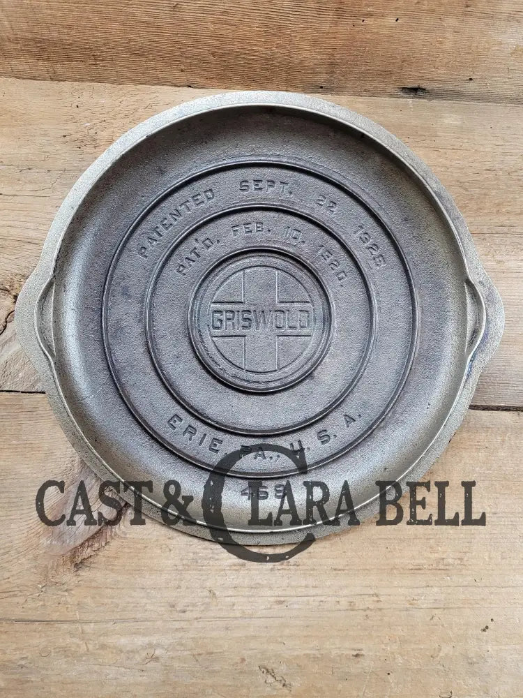 Need A Lid? Plated Griswold Block Logo No. 8 Low Dome Self Basting Skillet Cover #468.