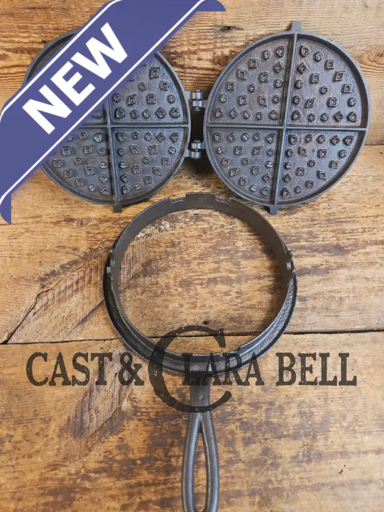 Oh MY! Civil War Era made Wright & Bridgeford antique waffle iron. Ready to make crispy waffles!ook at the waffle