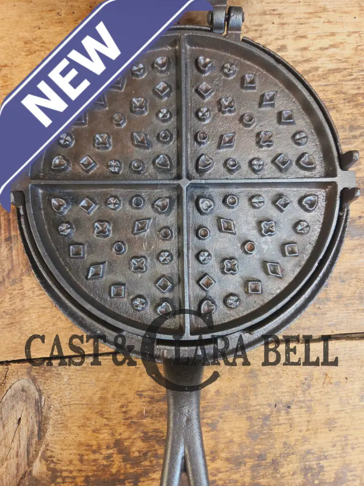 Oh MY! Civil War Era made Wright & Bridgeford antique waffle iron. Ready to make crispy waffles!ook at the waffle