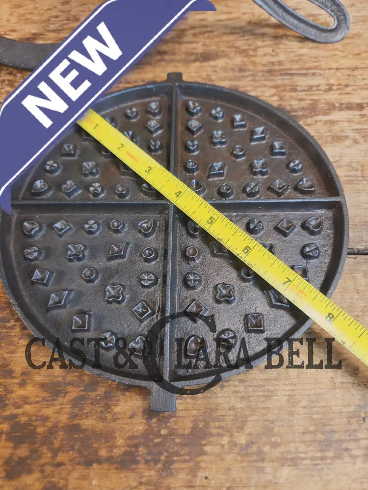 Oh MY! Civil War Era made Wright & Bridgeford antique waffle iron. Ready to make crispy waffles!ook at the waffle