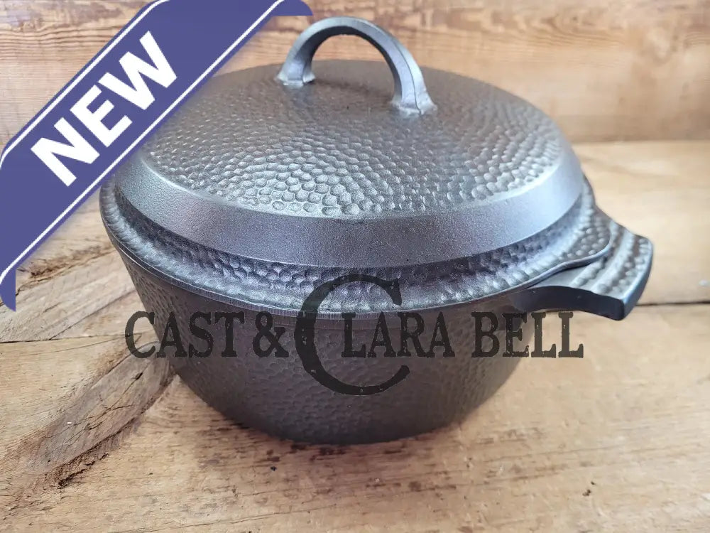 Oh My! Hard To Find 1930’S Hammered Finish Griswold No. 8 Hinged Dutch Oven W/ Small Logo 2058.
