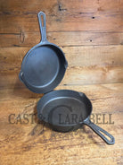 Oh my! Hard to find 1940’s Hammered finish Griswold No. 8 cast iron skillet 2008 with matching hinged skillet top 2040