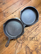 Oh my! Hard to find 1940’s Hammered finish Griswold No. 8 cast iron skillet 2008 with matching hinged skillet top 2040