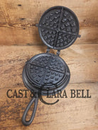 Oh MY! Late 1800’s J. Savery and Sons 8/9 Antique Waffle iron New York. Look at the waffle pattern! Hard to find #2