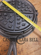Oh MY! Late 1800’s J. Savery and Sons 8/9 Antique Waffle iron New York. Look at the waffle pattern! Hard to find #2