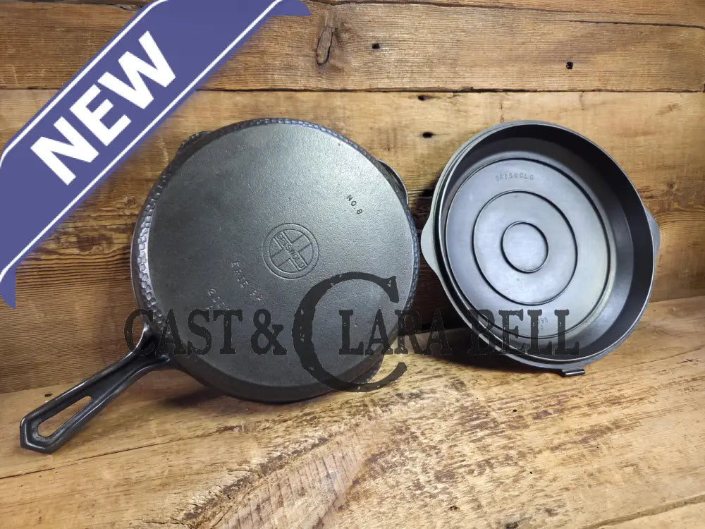Oh my. Near Mint condition hard to find 1930’s Hammered finish Griswold No. 8 Hinged Cast Iron Skillet 2008 with
