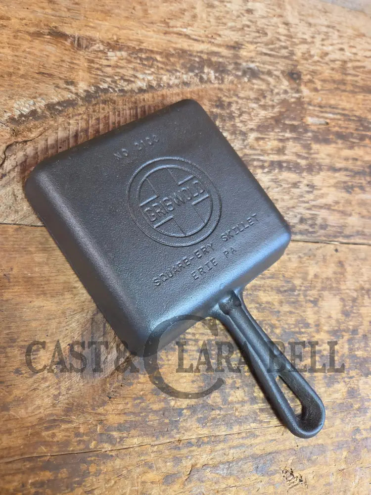 Oh my! Tough to find versatile 1930’s Griswold No. 2108 ’Groove Handle’ #3 Square-Fry Skillet - Skillet