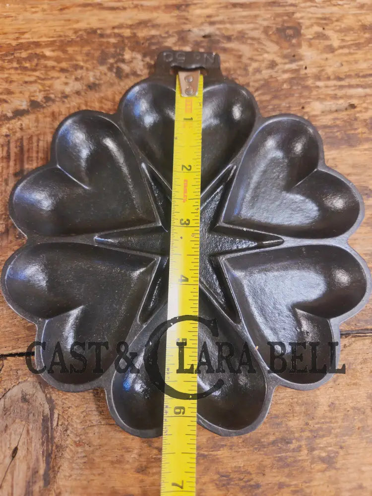 One of a Kind and RARE! Very HTF Griswold #50 Hearts and Star Gem Pan. A very special piece to own - Bakeware