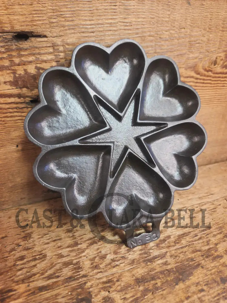 One of a Kind and RARE! Very HTF Griswold #50 Hearts and Star Gem Pan. A very special piece to own - Bakeware