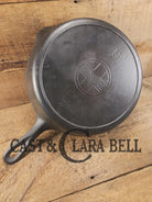 One of the earliest Griswold lines made! Lovely 1920’s Griswold #9 Skillet with Heat Ring and Large Slant Logo 710 H.