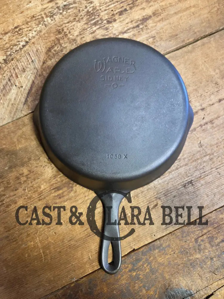Our Best Seller! 1930’s Wagner Ware #8 Cast Iron Skillet with Stylized Logo 1058 X Skillet
