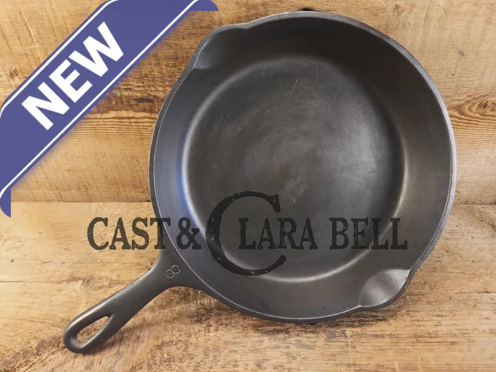 Our best seller! 1930’s Wagner Ware #8 Cast Iron Skillet with Stylized Logo and Smooth Bottom 1058 F Skillet