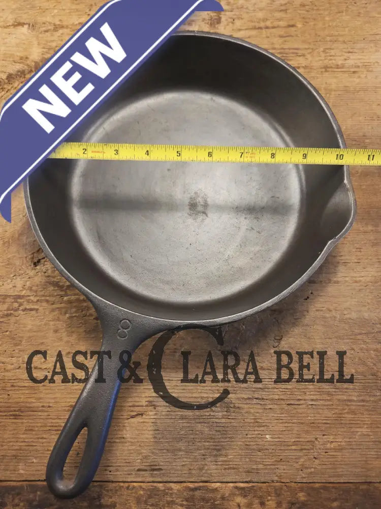 Our best seller! 1930’s Wagner Ware #8 Cast Iron Skillet with Stylized Logo and Smooth Bottom 1058 F Skillet