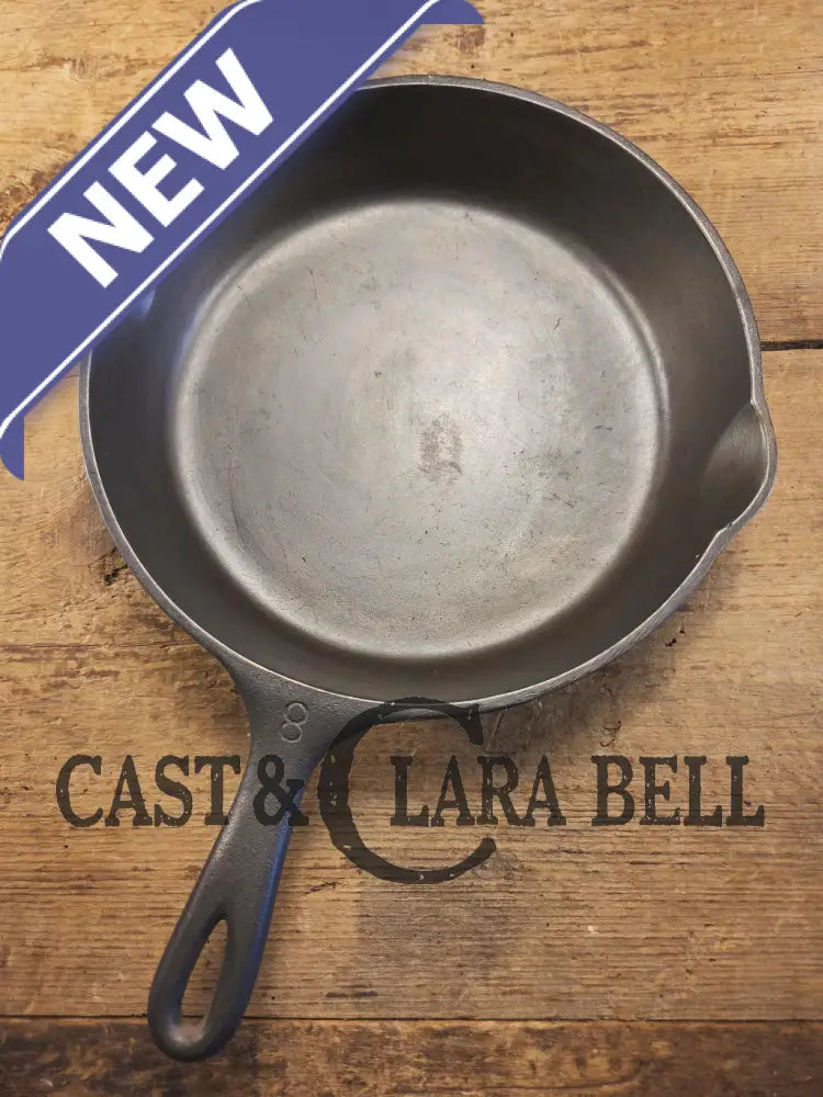 Our best seller! 1930’s Wagner Ware #8 Cast Iron Skillet with Stylized Logo and Smooth Bottom 1058 F Skillet