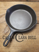 The Classic! Priced to Sell 1930’s Era Wagner Ware #8 Cast Iron Skillet with Stylized Logo and Smooth Bottom 1058 J