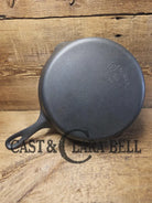 The Classic! Priced to Sell 1930’s Era Wagner Ware #8 Cast Iron Skillet with Stylized Logo and Smooth Bottom 1058 J