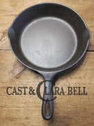 The Classic! Priced to Sell 1930’s Era Wagner Ware #8 Cast Iron Skillet with Stylized Logo and Smooth Bottom 1058 J