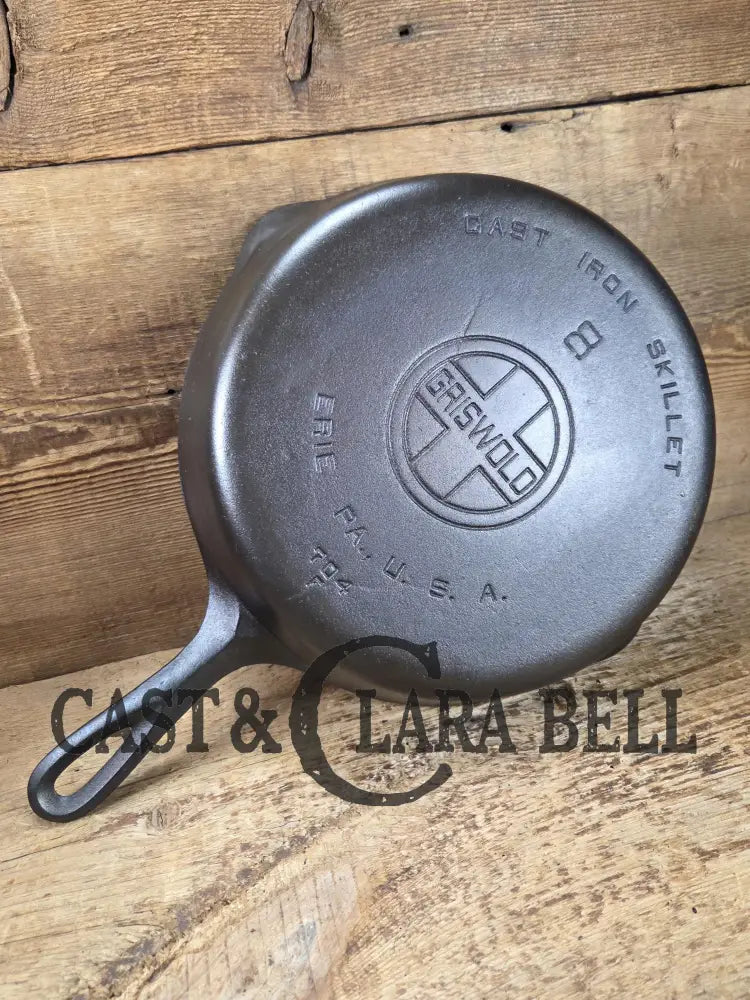 Our best seller. The Classic! 1930’s Griswold #8 Cast Iron Skillet with Large Block Logo 704 T Skillet