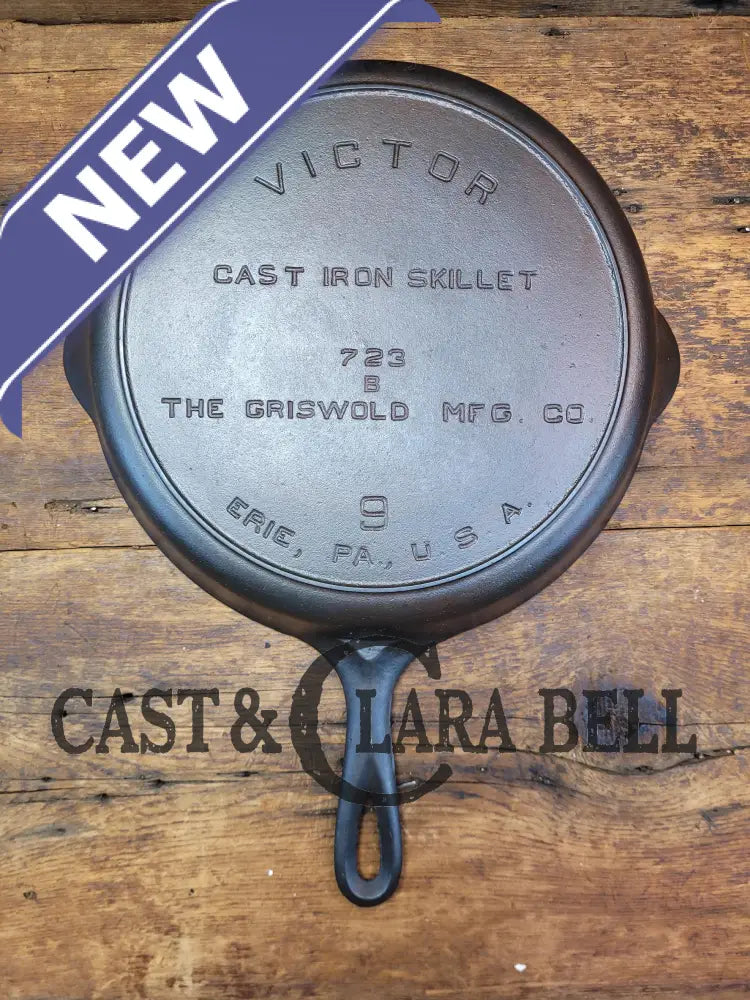 Our Favorite! 1920’S Griswold’s Victor #9 Skillet With Heat Ring 723. Amazing Daily Cooker