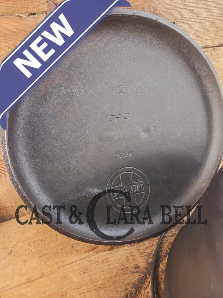 Phenomenal! Very rare 1910’s Griswold Size #11 (2634) Dutch Oven with Slant Logo and (2636) Lid. One you don’t see